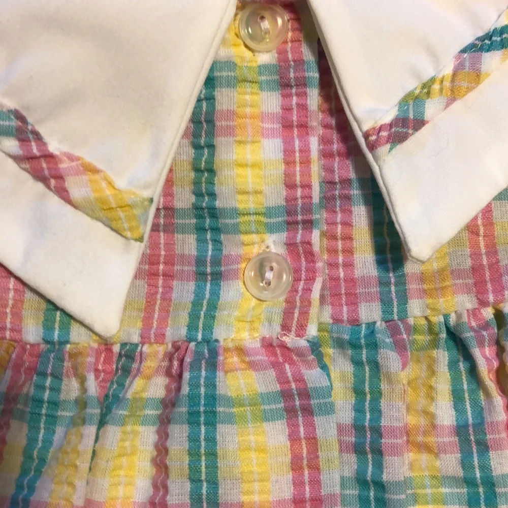 B.T Kids one piece checkered outfit size 18 months